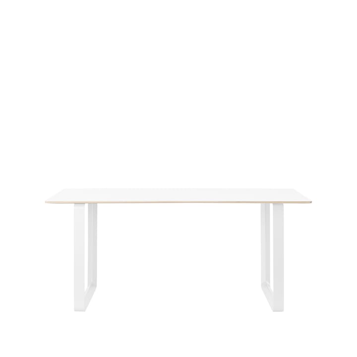 70/70 spisebord 170x85 cm - White laminate/Plywood/White - Muuto