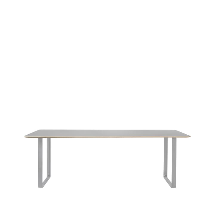 70/70 spisebord 225x90 cm - Grey linoleum/Plywood/Grey - Muuto