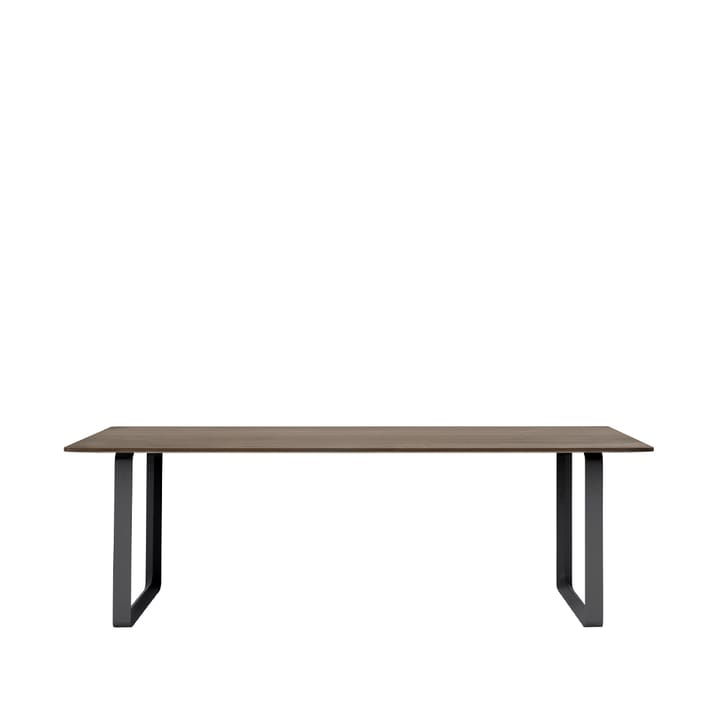 70/70 spisebord 225x90 cm, Solid Smoked Oak/Black Muuto