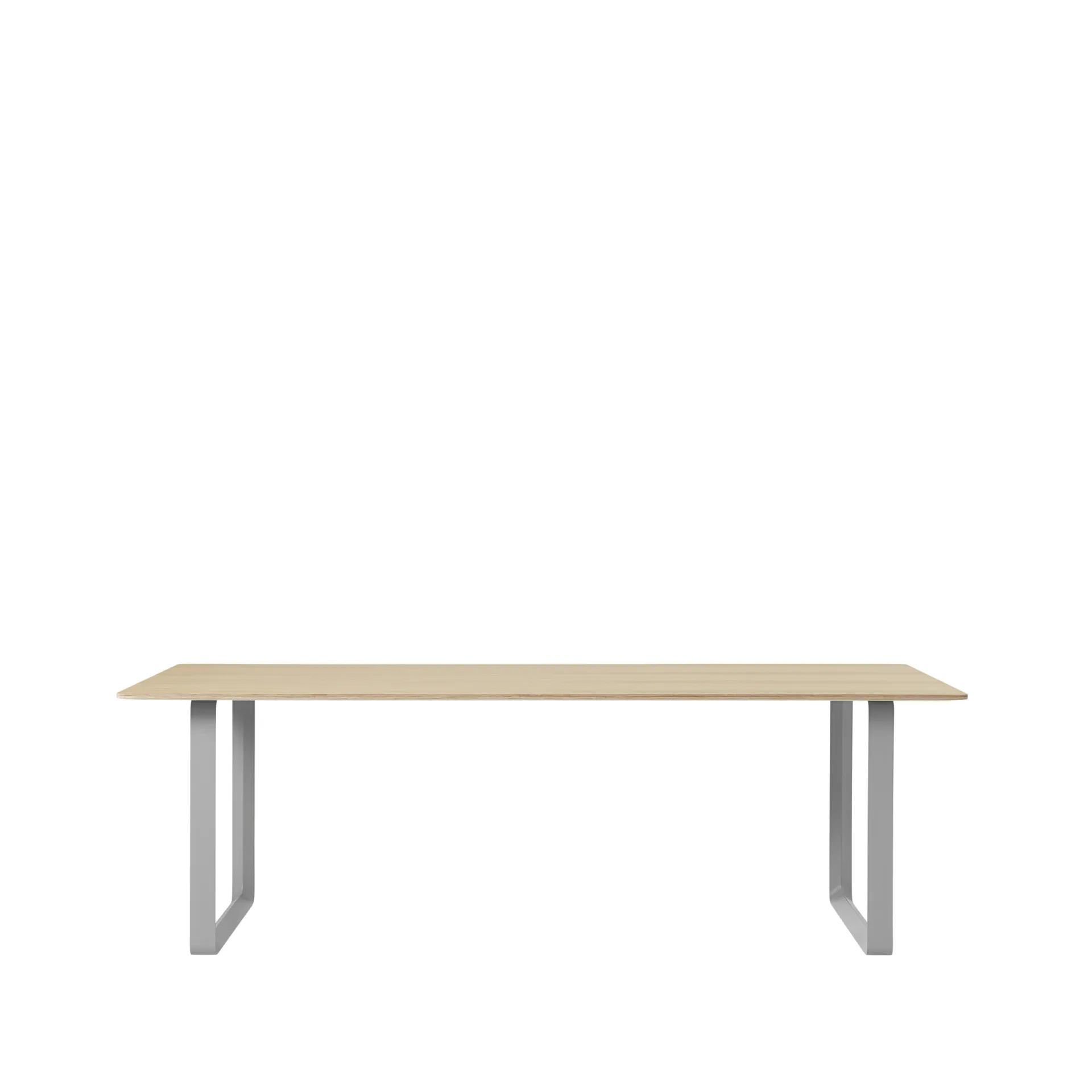 70/70 spisebord 255x108 cm, Oak veener/Plywood/Grey Muuto