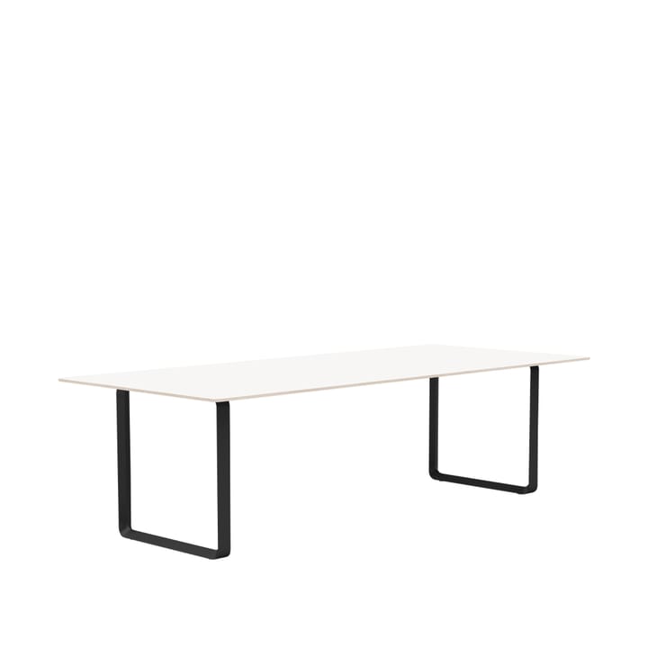 70/70 spisebord 255x108 cm - White laminate/Plywood/Black - Muuto