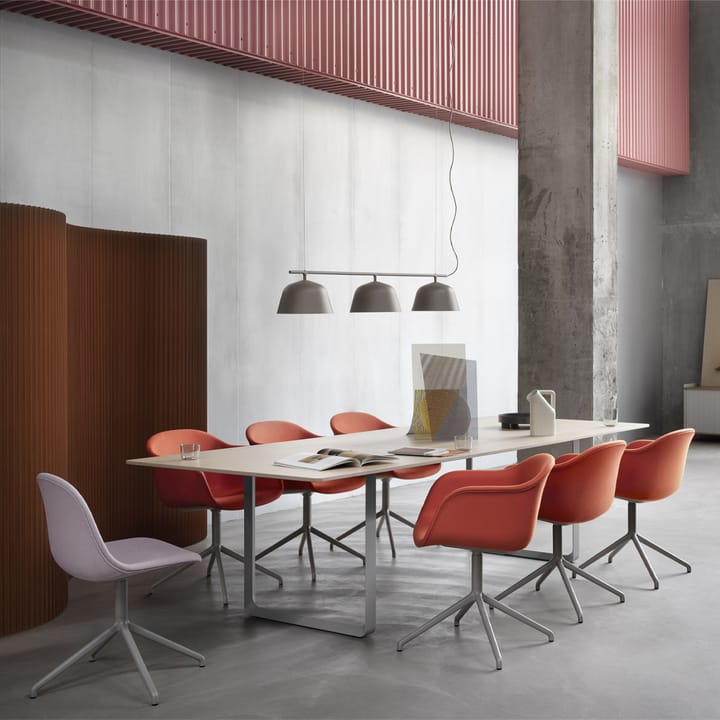 70/70 spisebord 295x108 cm, White laminate/Plywood/Sand Muuto