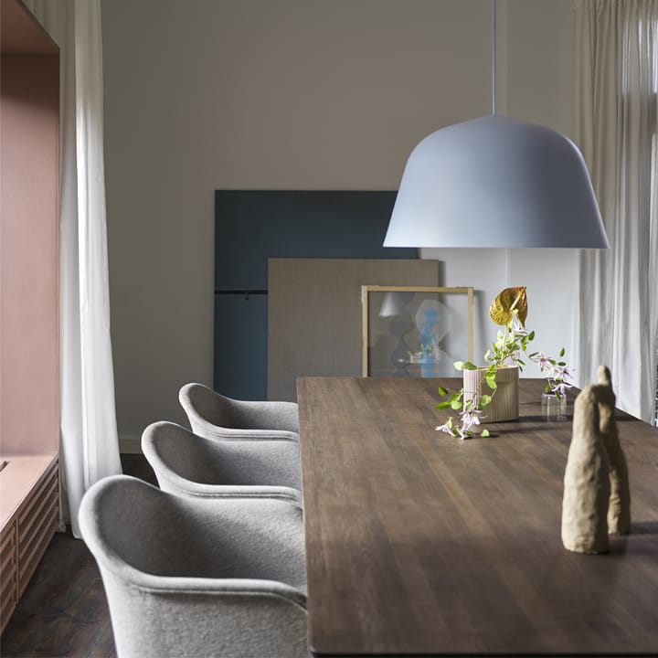 70/70 spisebord 295x108 cm, White laminate/Plywood/Sand Muuto