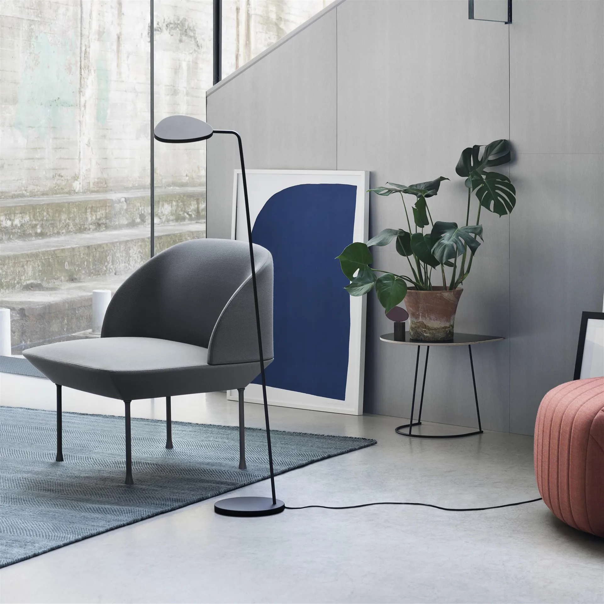 Airy sofabord half size, sort Muuto