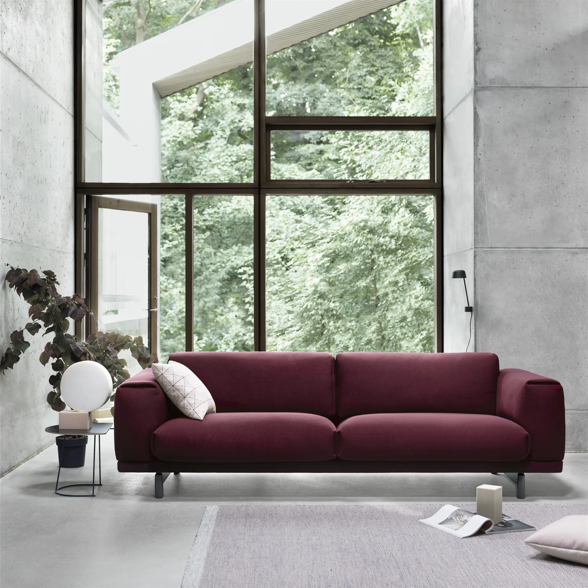 Airy sofabord half size, sort Muuto
