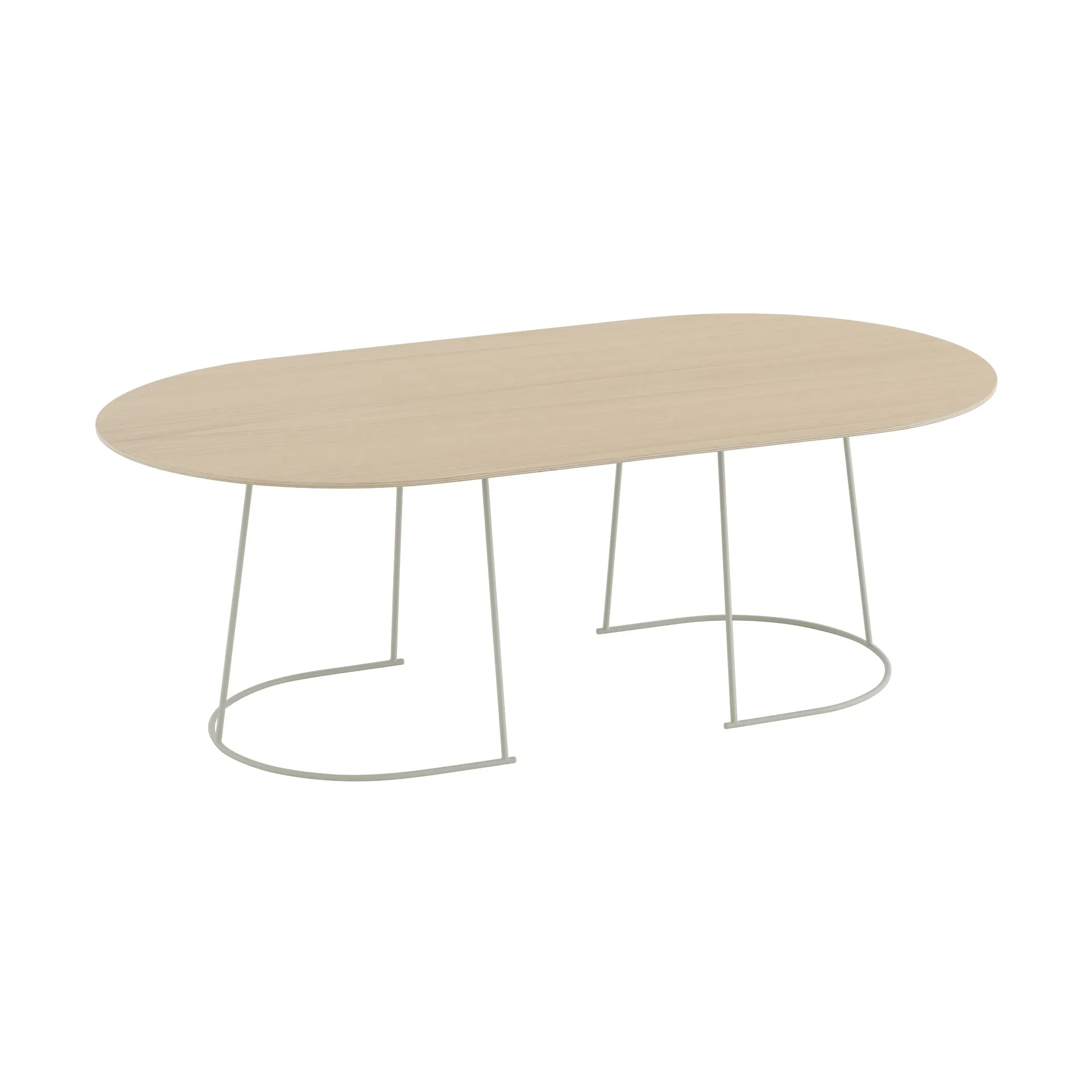 Airy sofabord large, Lakeret egefinér-off white Muuto