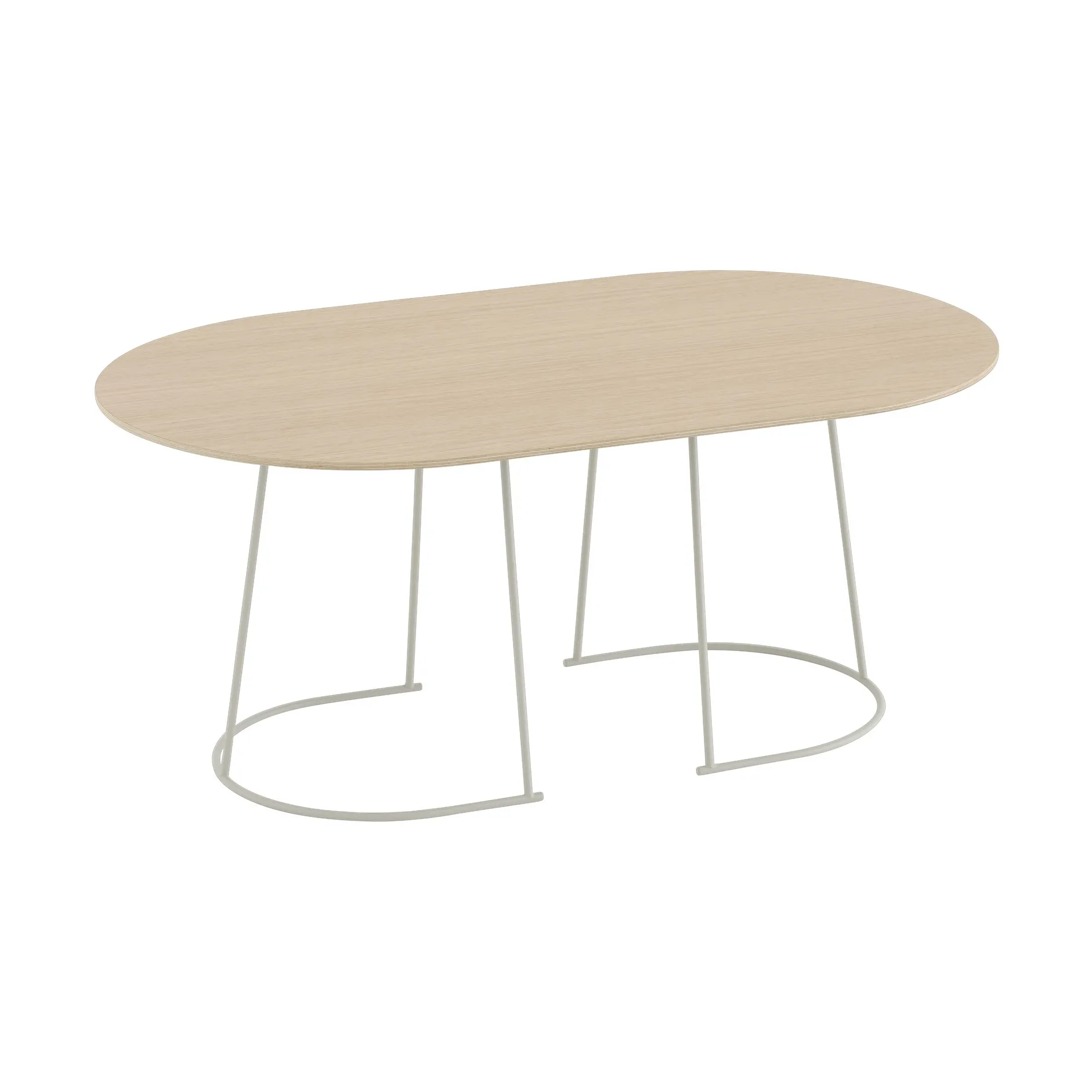 Airy sofabord M, Lakeret egefinér-off white Muuto
