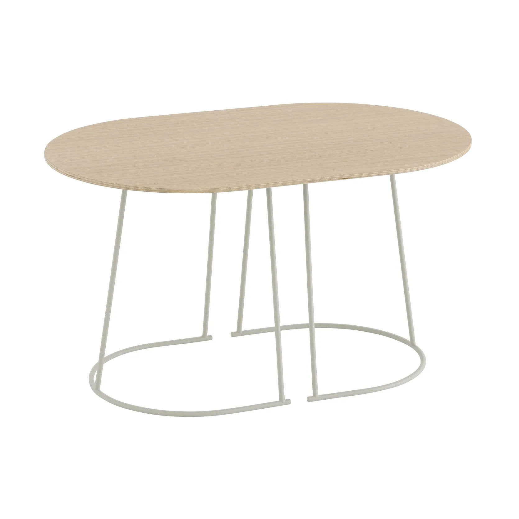 Airy sofabord small, Lakeret egefinér-off white Muuto