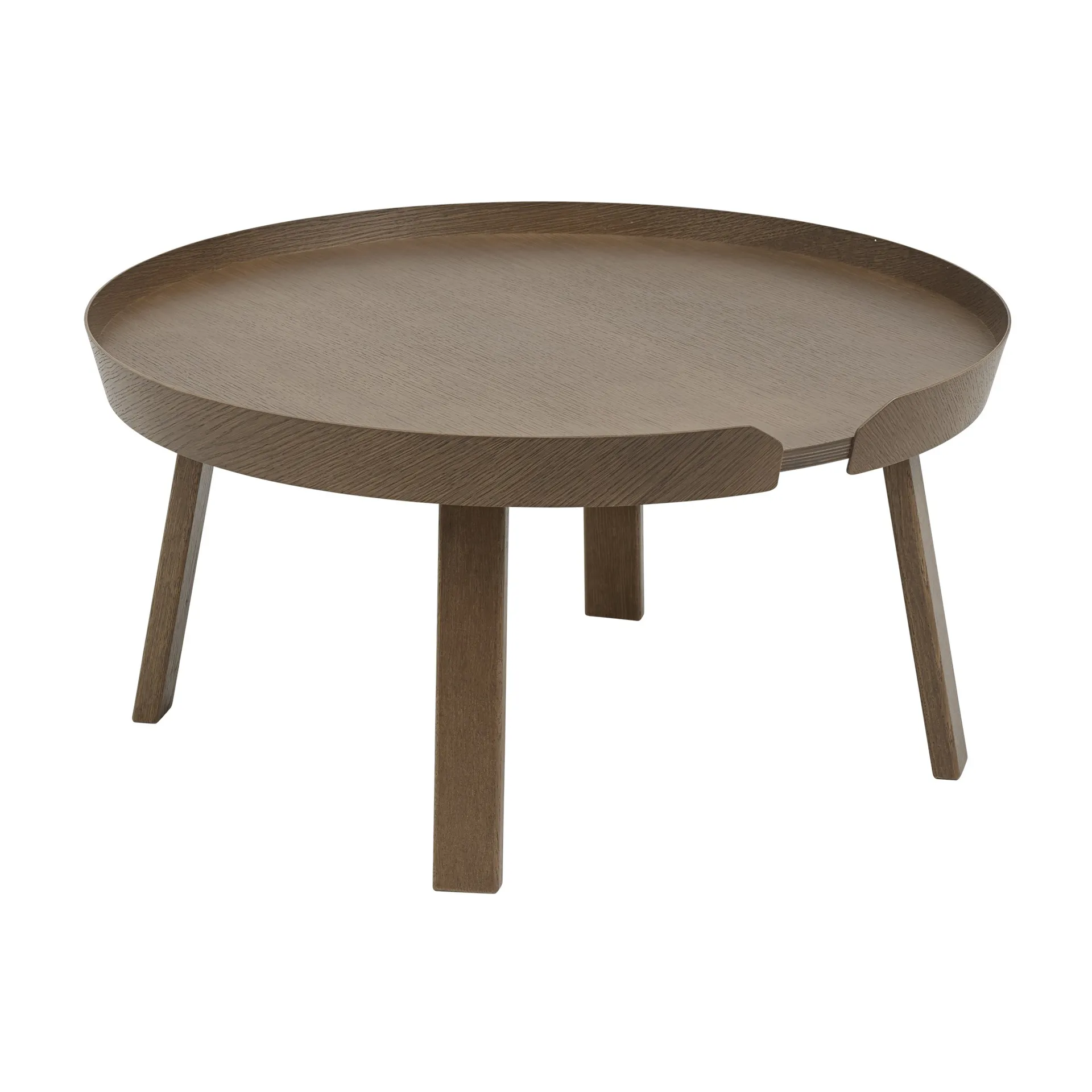 Around bord stort, Stained dark brown Muuto
