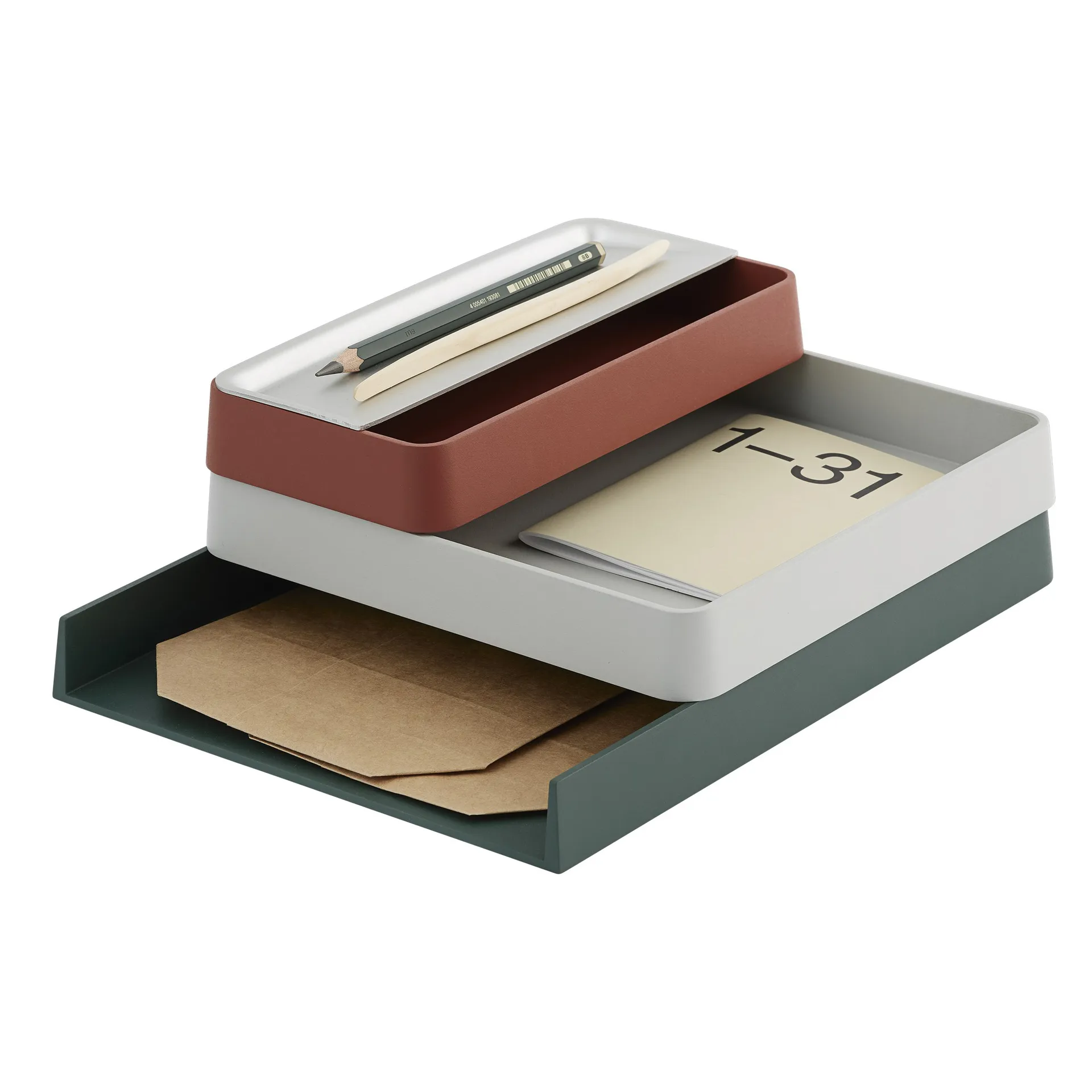 Arrange Desktop bakke 12x25 cm, Copper brown Muuto