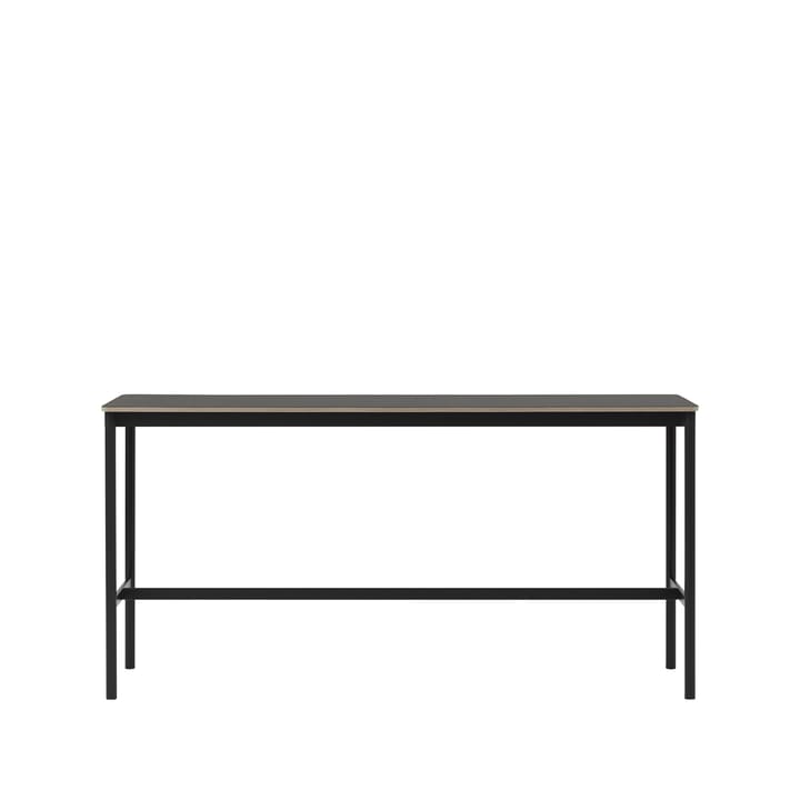 Base High barbord - black linoleum, sort understel, krydsfinérkant, B50 L190 H95 - Muuto