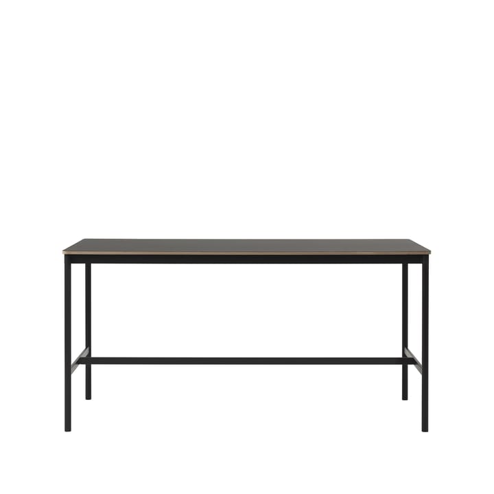 Base High barbord - black linoleum, sort understel, krydsfinérkant, B85 L190 H95 - Muuto