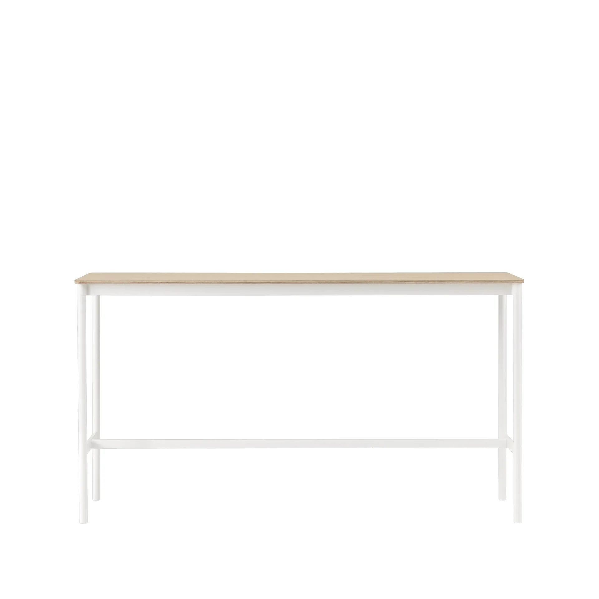 Base High barbord, oak, hvidt stel, krydsfinérkant, B50 L190 H105 Muuto