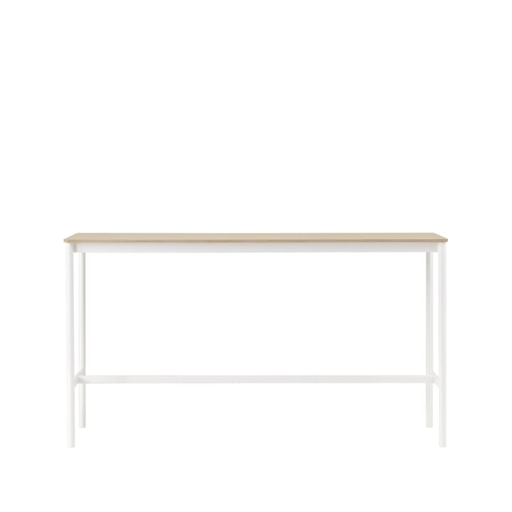 Base High barbord - oak, hvidt stel, krydsfinérkant, B50 L190 H105 - Muuto