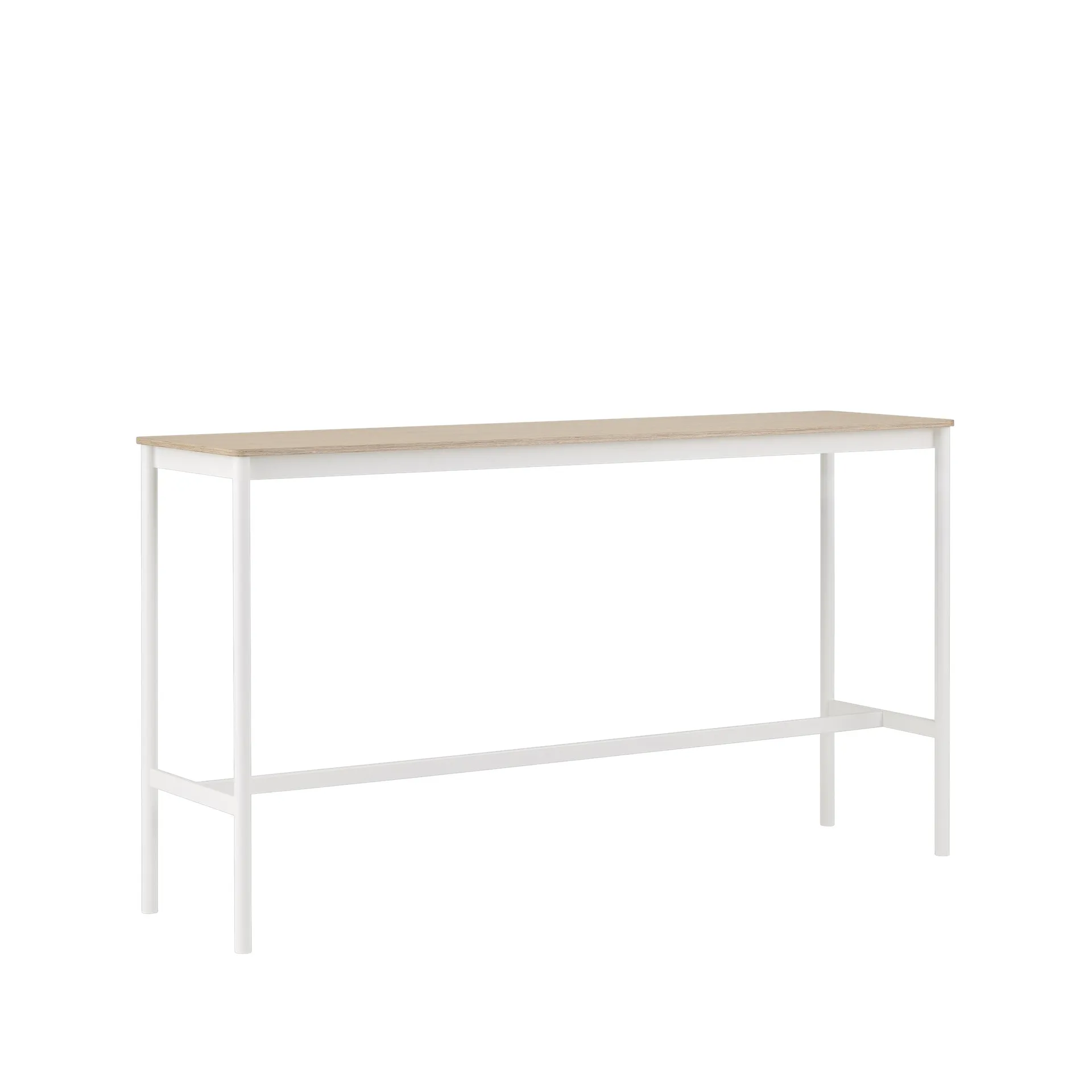 Base High barbord, oak, hvidt stel, krydsfinérkant, B50 L190 H105 Muuto
