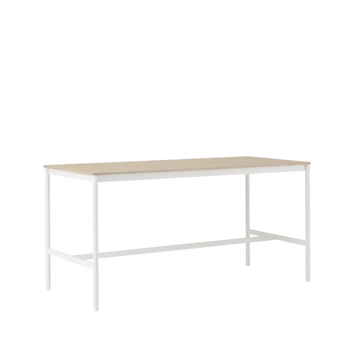 Base High barbord, oak, hvidt stel, krydsfinérkant, B85 L190 H95 Muuto
