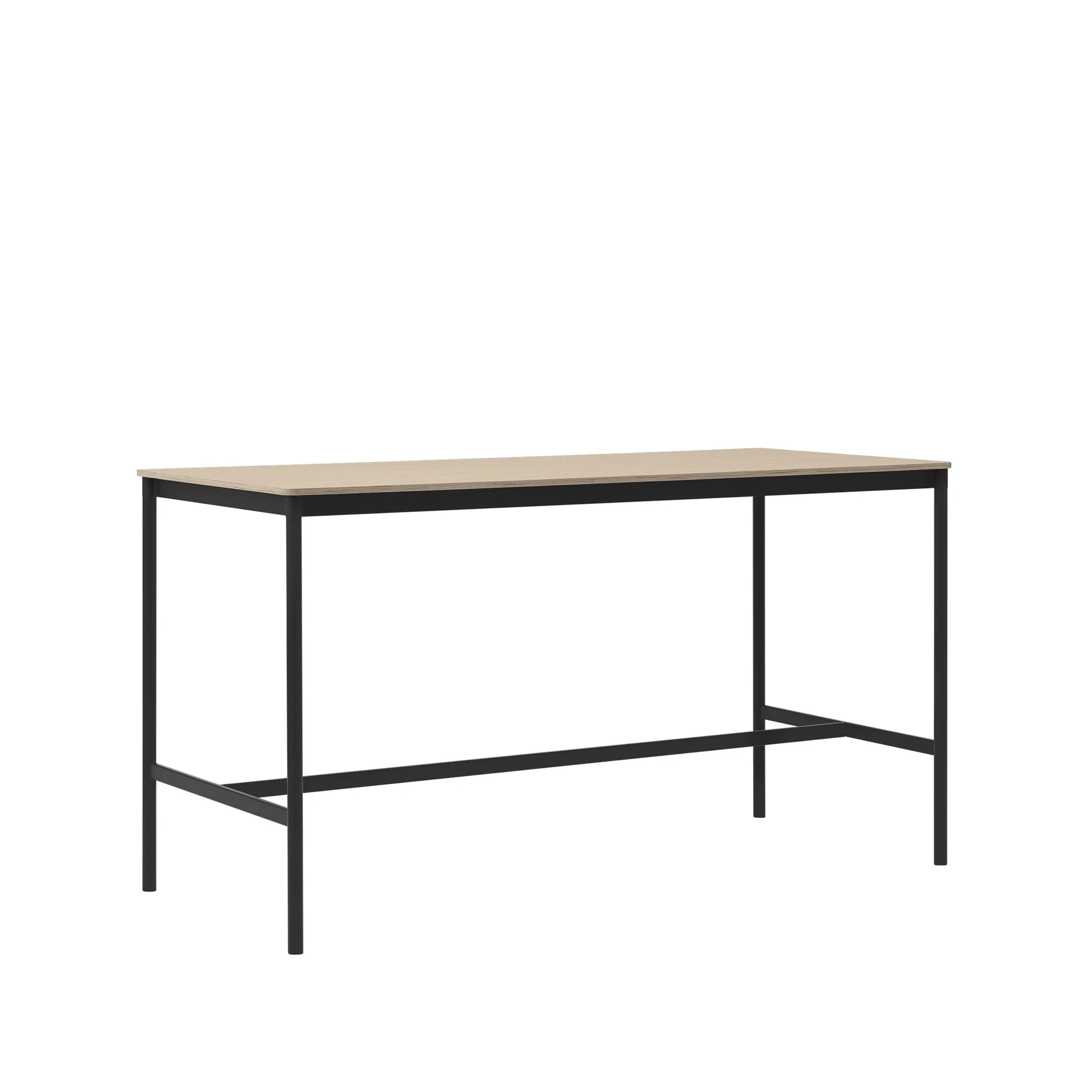 Base High barbord, oak, sort stel, krydsfinérkant, B85 L190 H105 Muuto