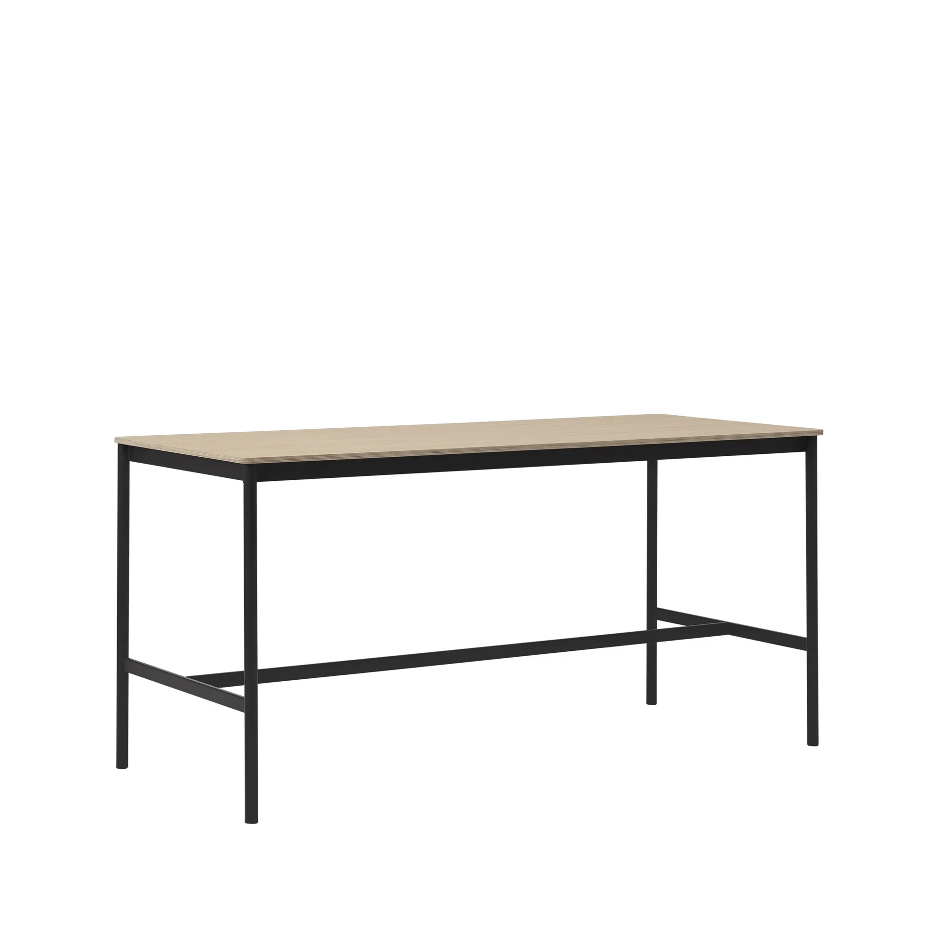Base High barbord, oak, sort stel, krydsfinérkant, B85 L190 H95 Muuto