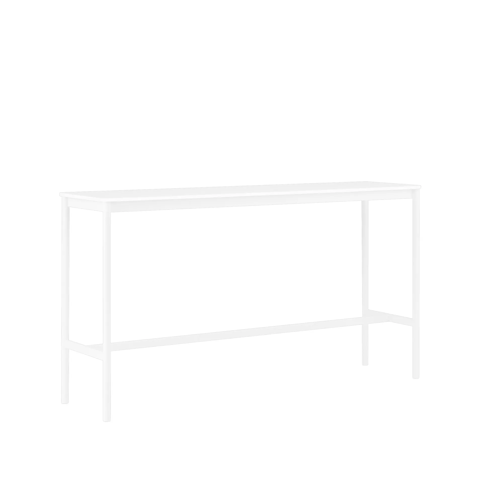 Base High barbord, white laminate, hvidt stel, ABS-kant, B50 L190 H105 Muuto