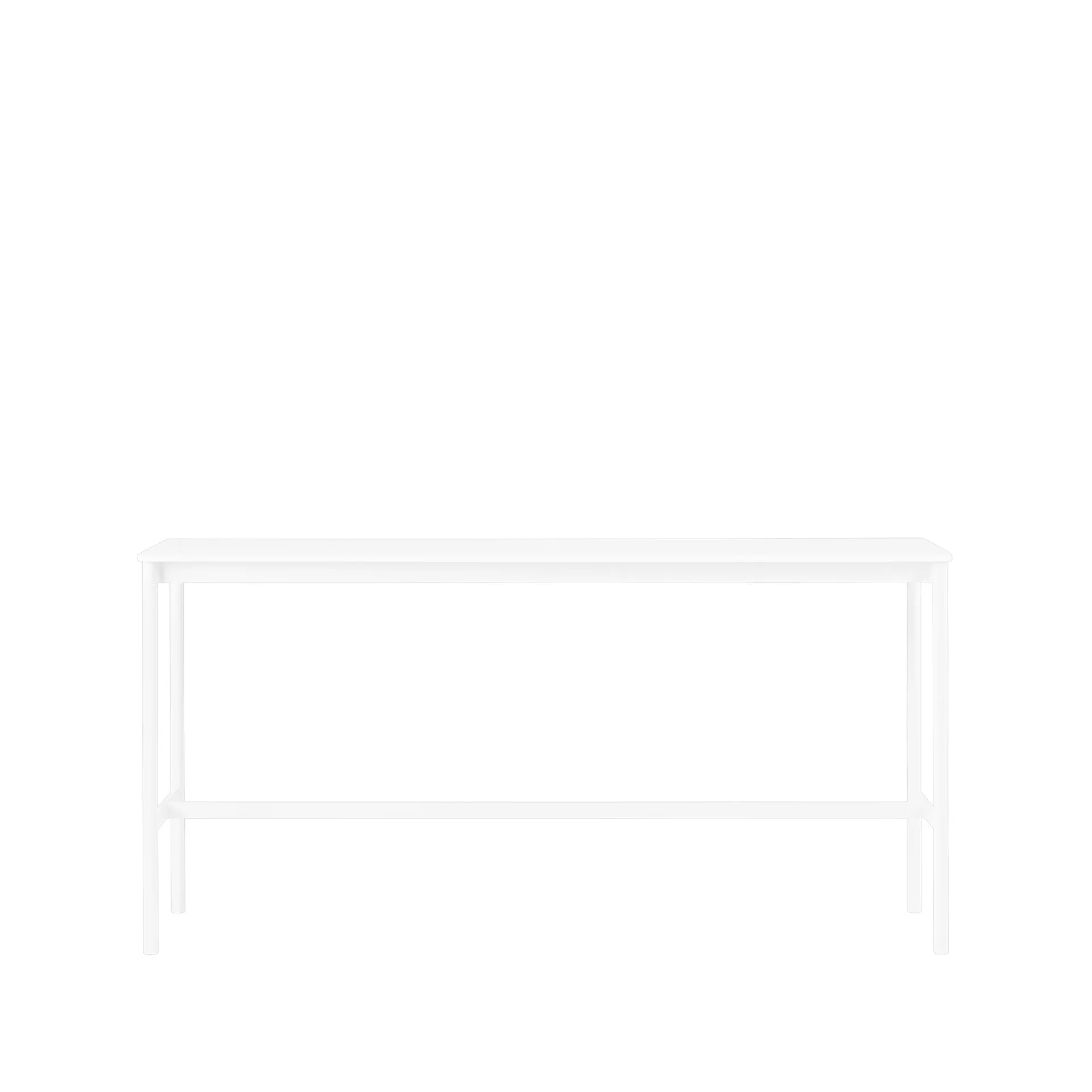 Base High barbord, white laminate, hvidt stel, ABS-kant, B50 L190 H95 Muuto