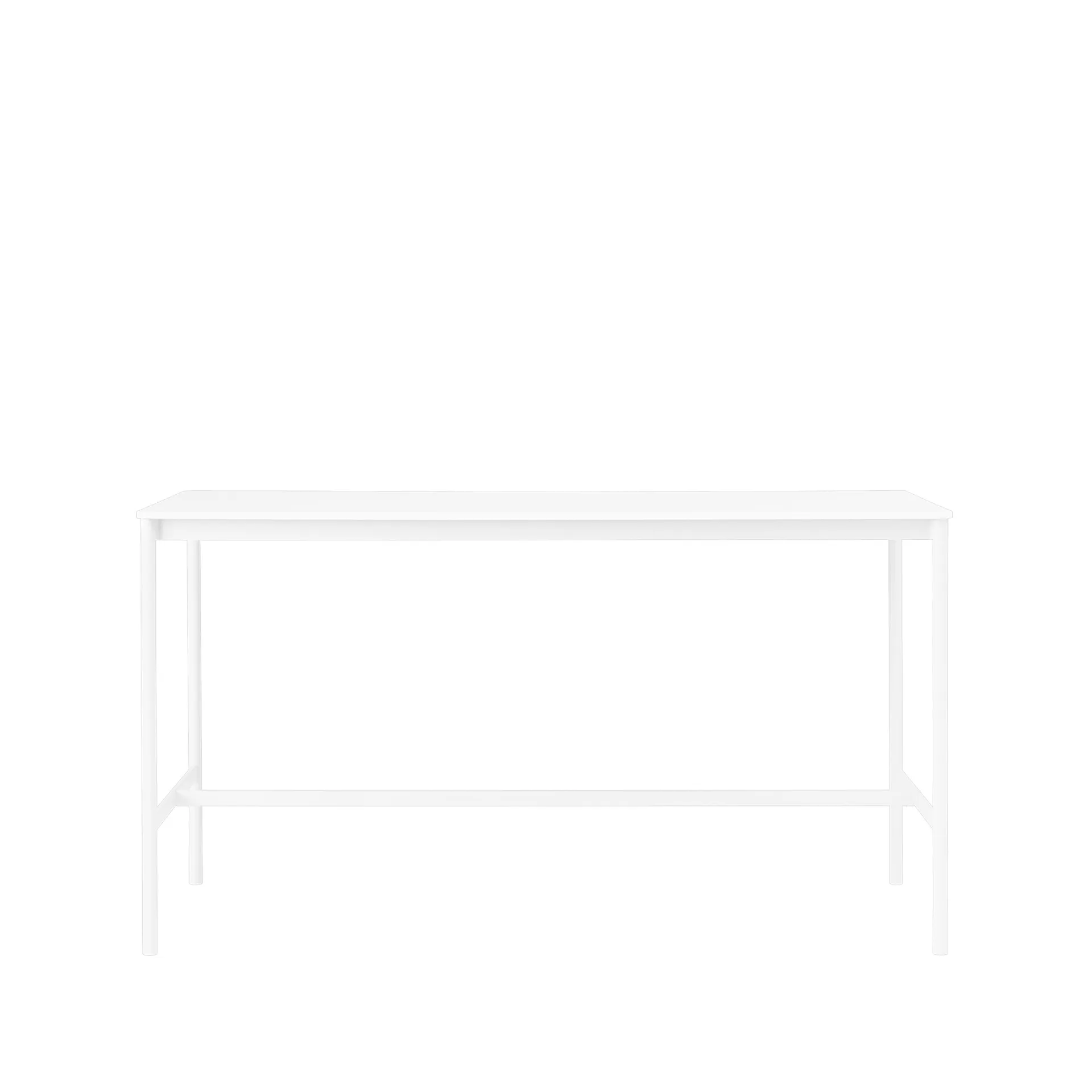 Base High barbord, white laminate, hvidt stel, ABS-kant, B85 L190 H105 Muuto