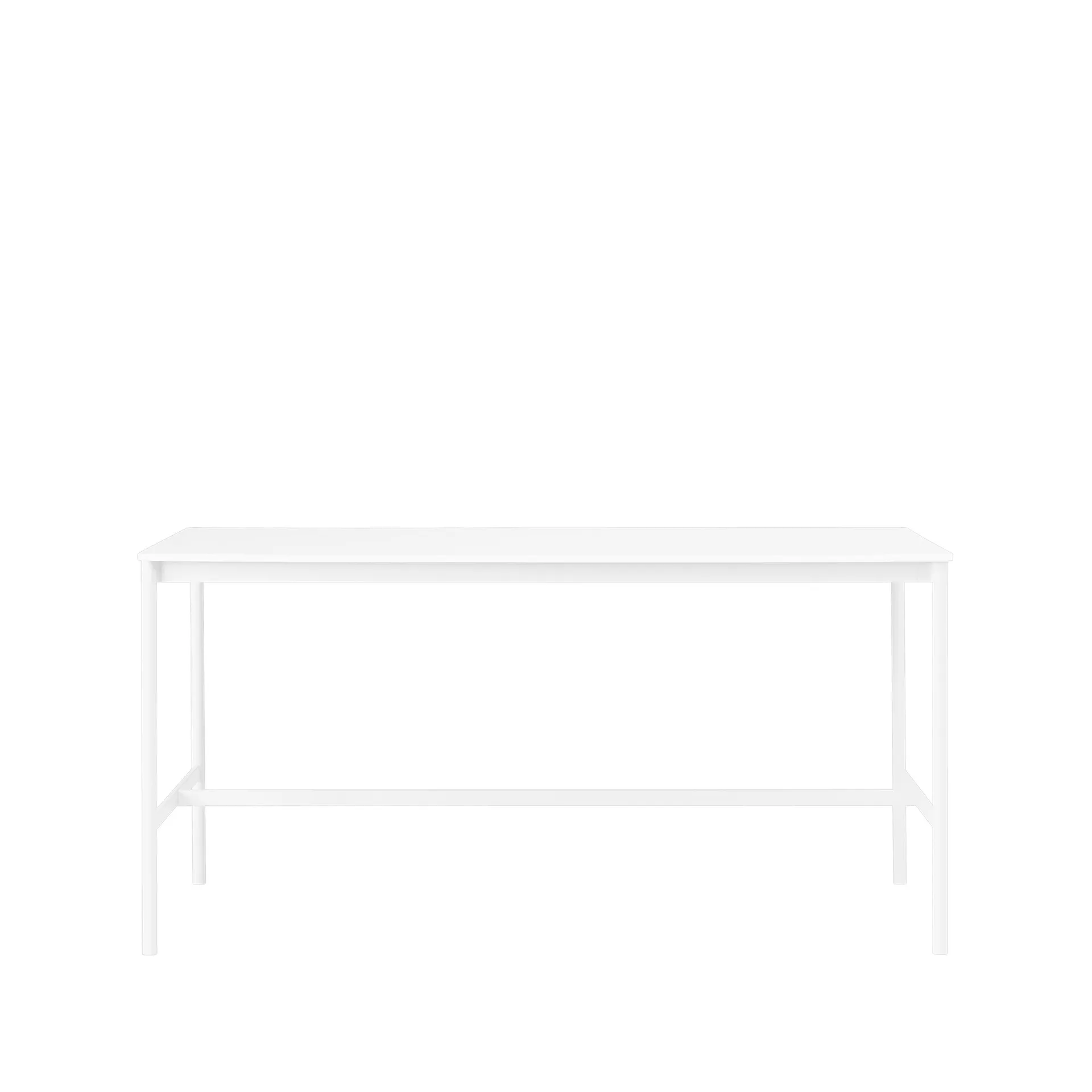 Base High barbord, white laminate, hvidt stel, ABS-kant, B85 L190 H95 Muuto