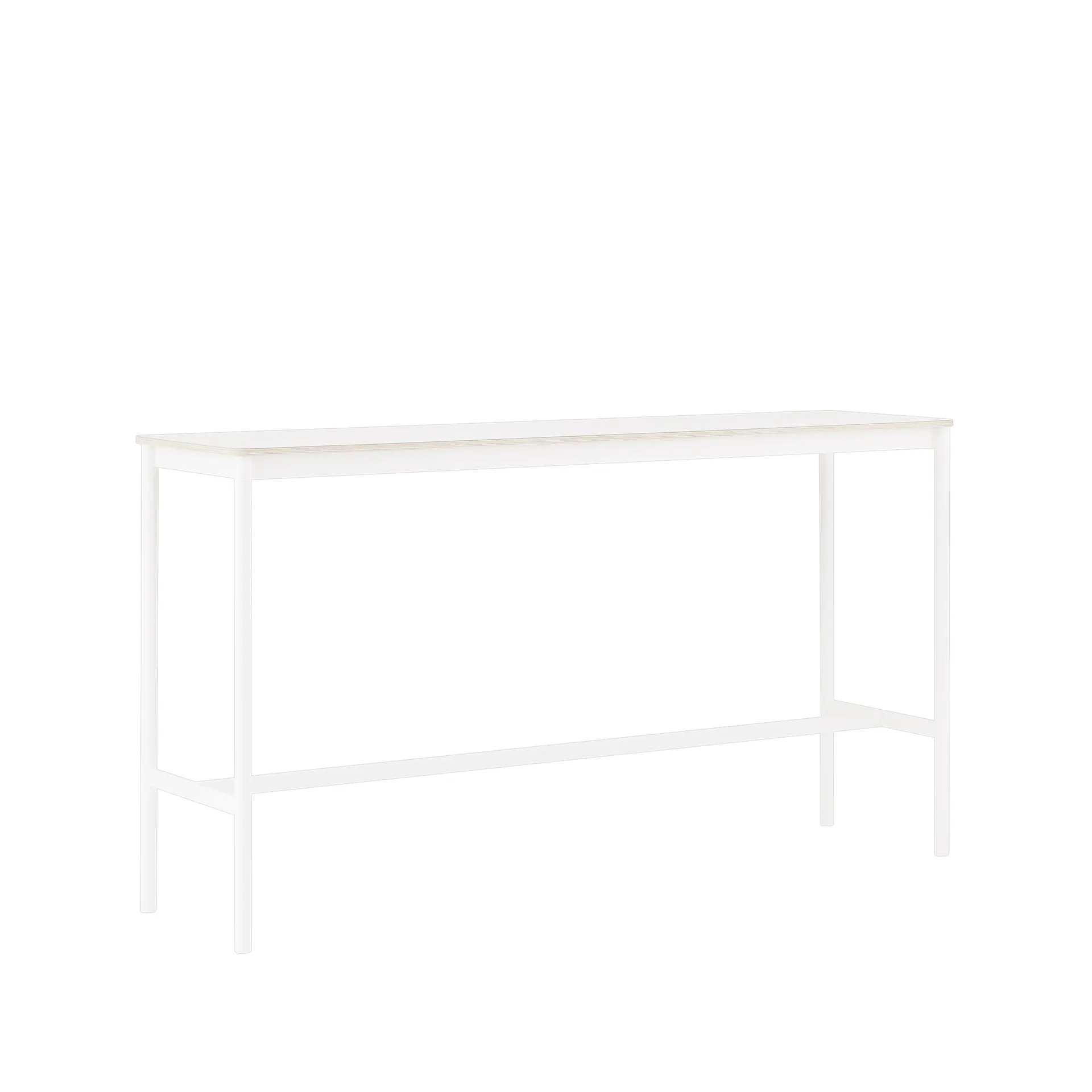 Base High barbord, white laminate, hvidt stel, krydsfinérkant, B50 L190 H105 Muuto