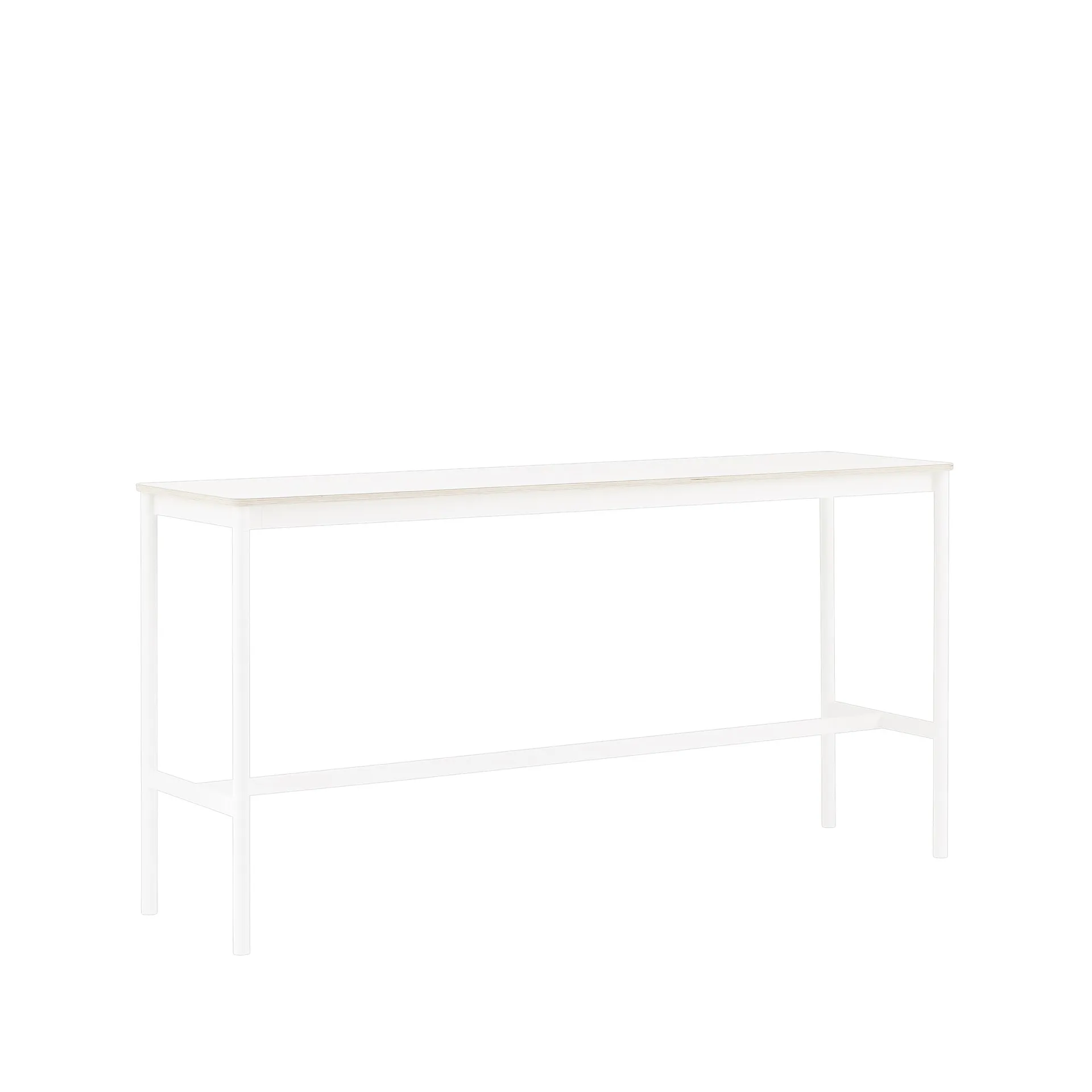 Base High barbord, white laminate, hvidt stel, krydsfinérkant, B50 L190 H95 Muuto
