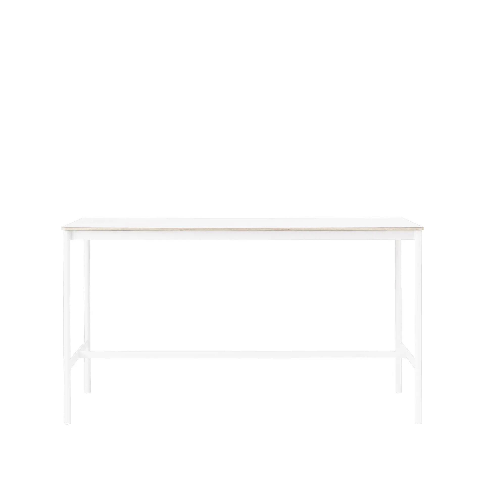 Base High barbord, white laminate, hvidt stel, krydsfinérkant, B85 L190 H105 Muuto