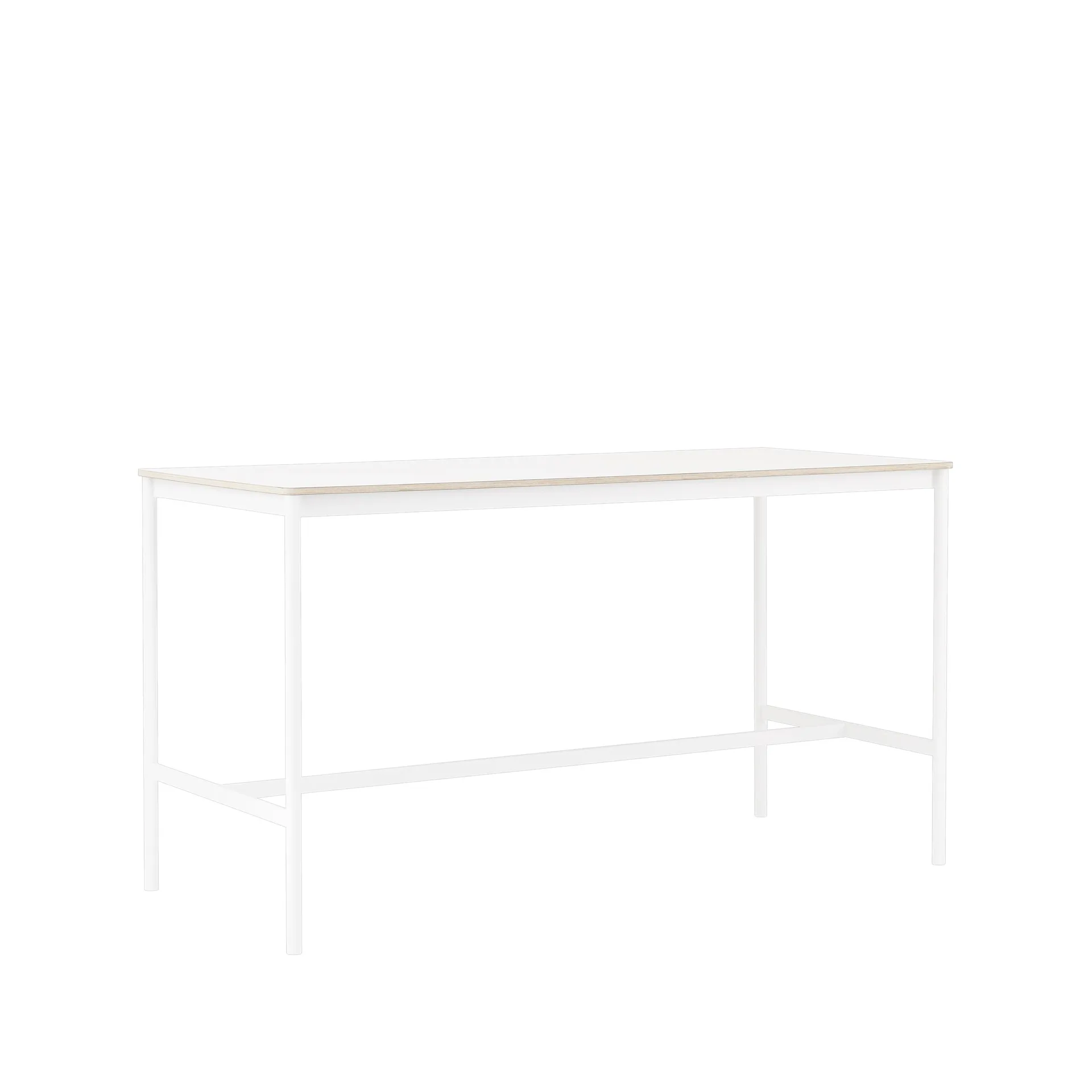 Base High barbord, white laminate, hvidt stel, krydsfinérkant, B85 L190 H105 Muuto