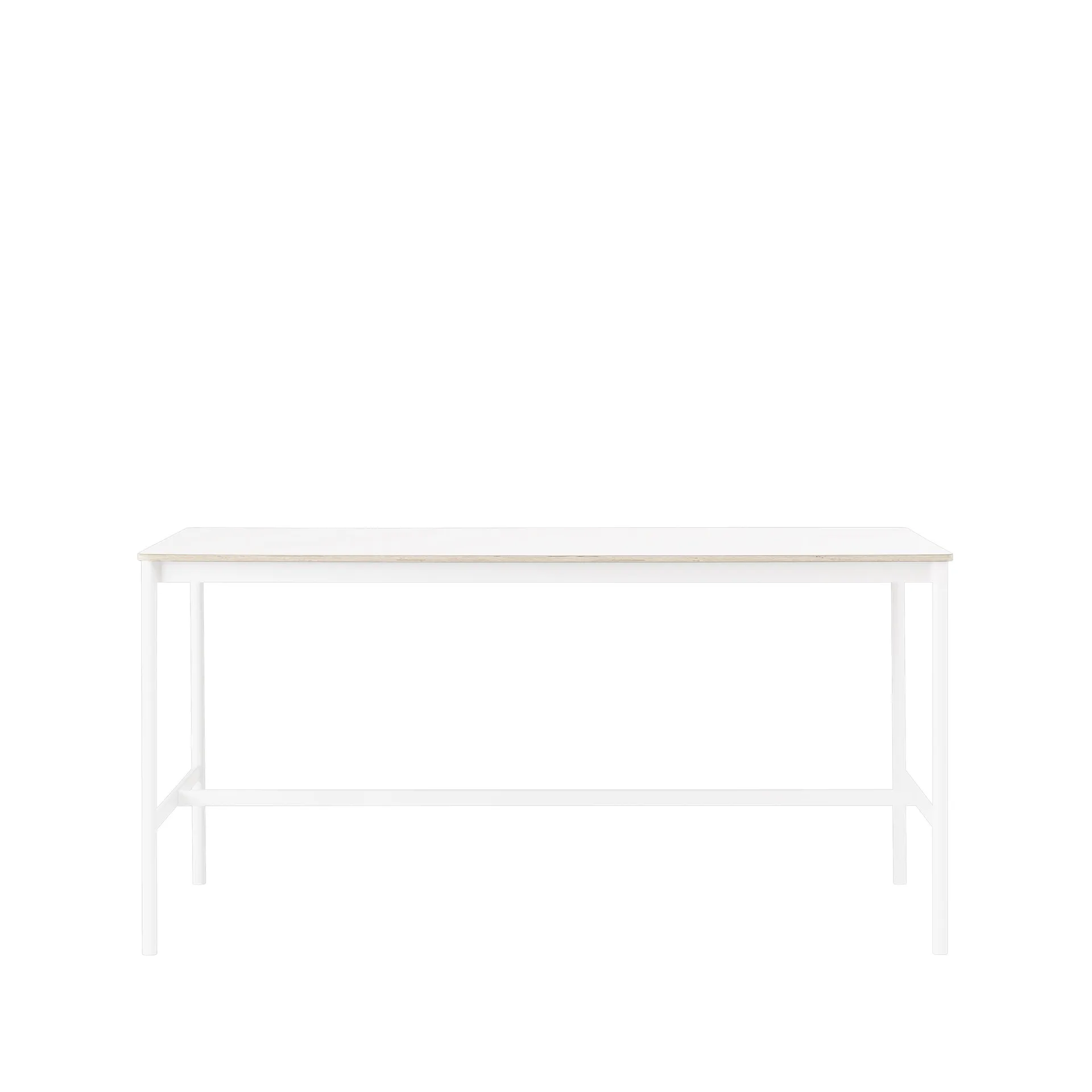 Base High barbord, white laminate, hvidt stel, krydsfinérkant, B85 L190 H95 Muuto