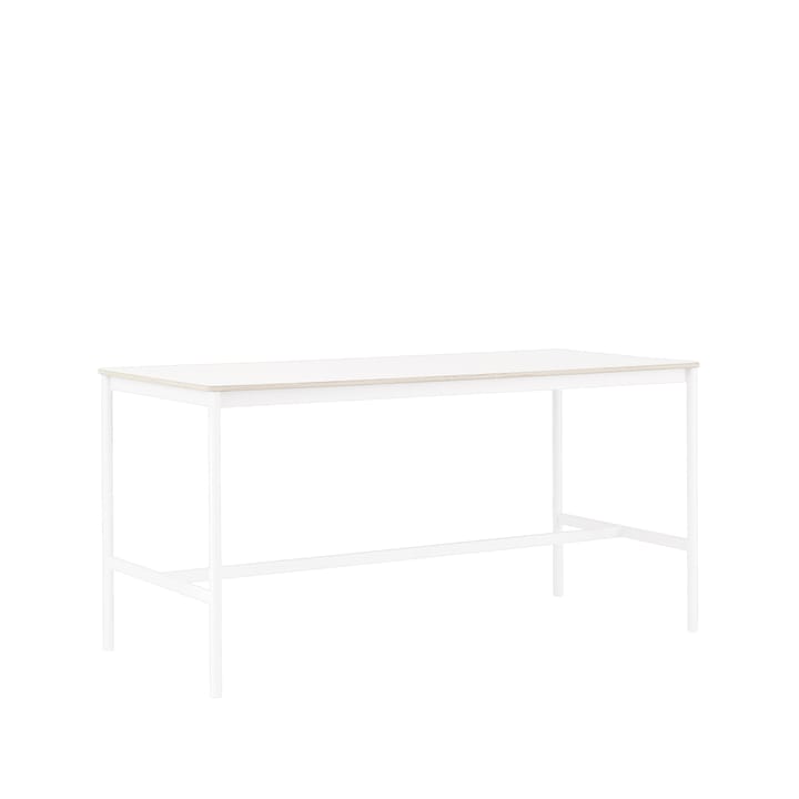 Base High barbord, white laminate, hvidt stel, krydsfinérkant, B85 L190 H95 Muuto