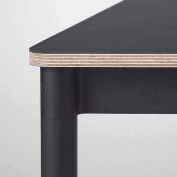 Base spisebord - oak, sort stel, krydsfinérkant, 190x85 cm - Muuto