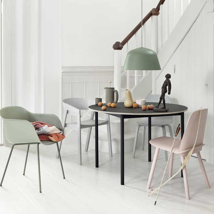 Base spisebord rundt Ø110 cm, White laminate/Plywood/White Muuto