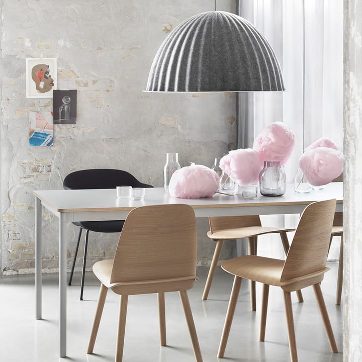 Base spisebord, white, krydsfinérkant, 140x80 cm Muuto
