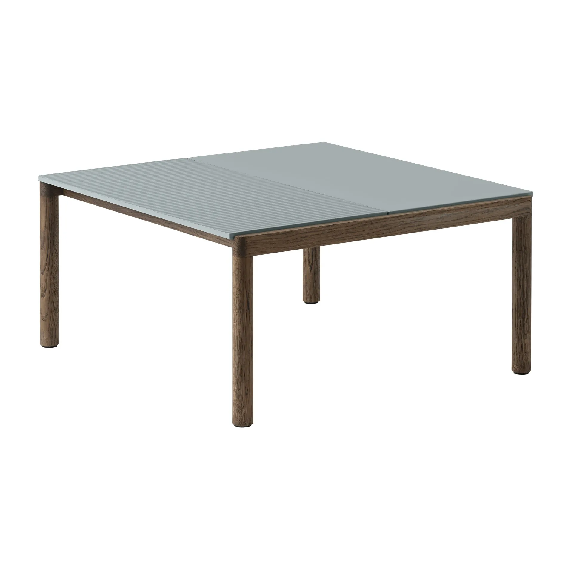 Couple 1 Plain sofabord 80x84x40 cm, Pale blue/Dark oiled oak Muuto