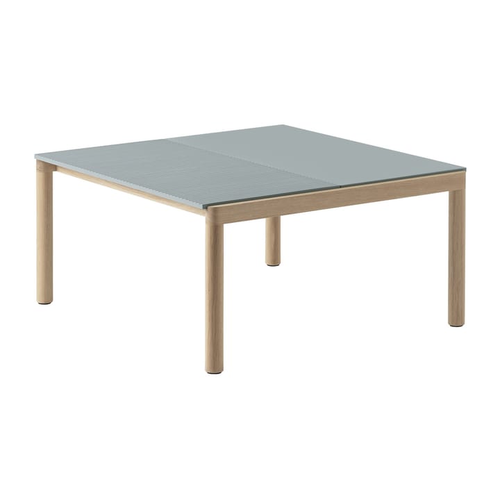 Couple 1 Plain sofabord 80x84x40 cm - Pale blue/Oak - Muuto