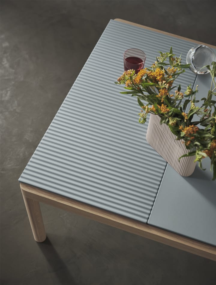 Couple 1 Plain sofabord 80x84x40 cm, Pale blue/Oak Muuto