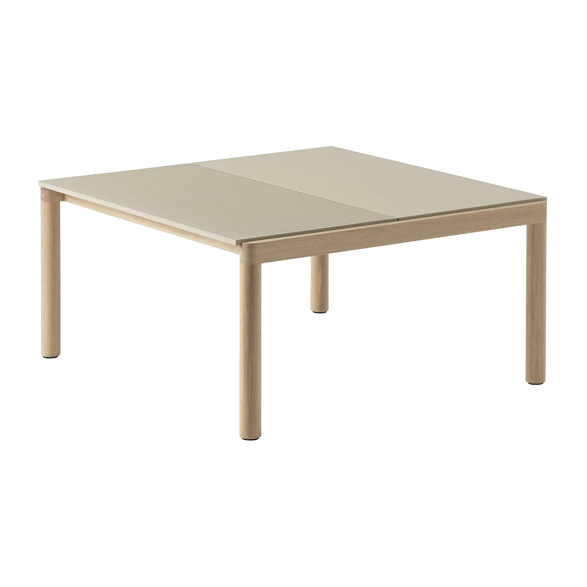 Couple 1 Plain sofabord 80x84x40 cm, Sand/Oak Muuto