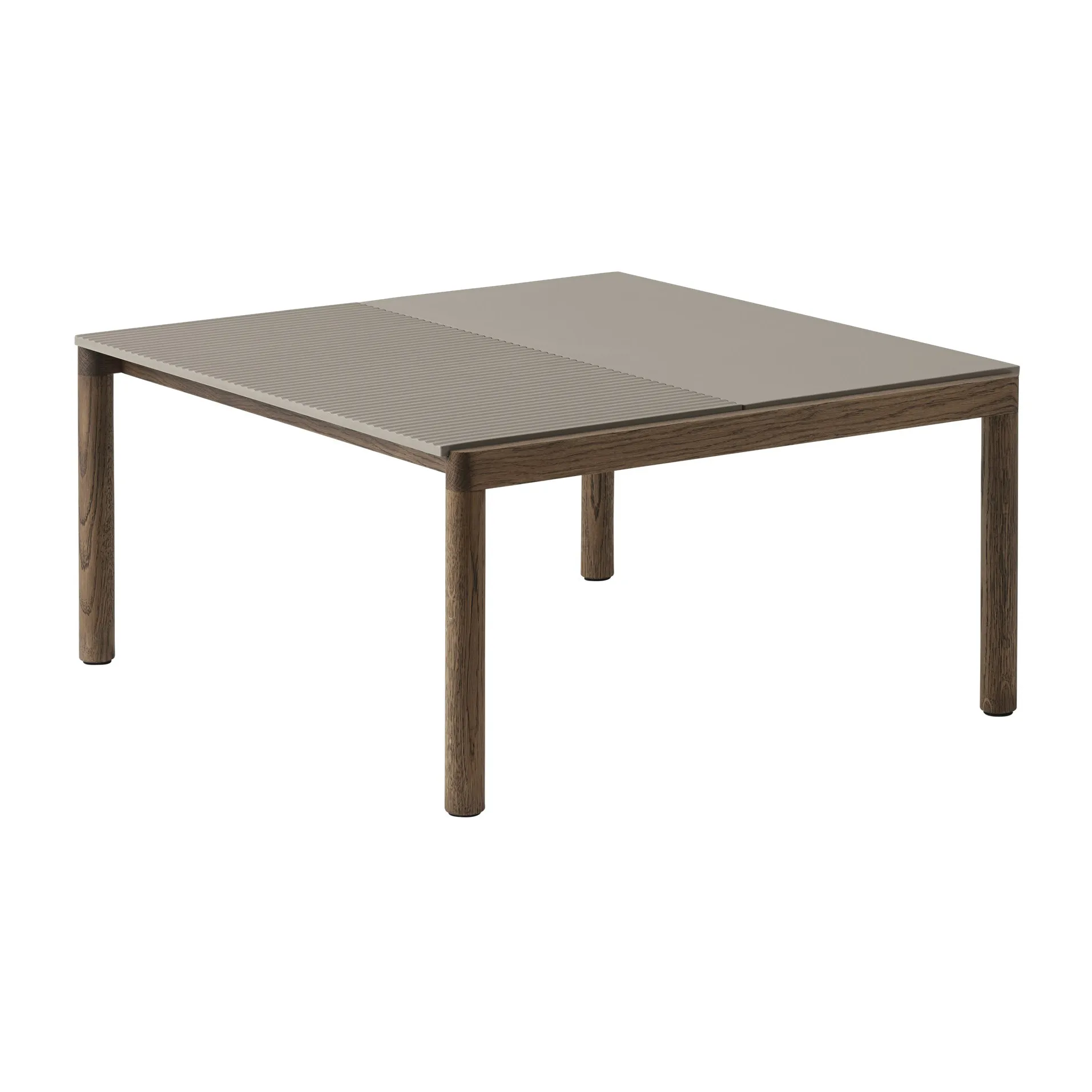 Couple 1 Plain sofabord 80x84x40 cm, Taupe/Dark oiled oak Muuto