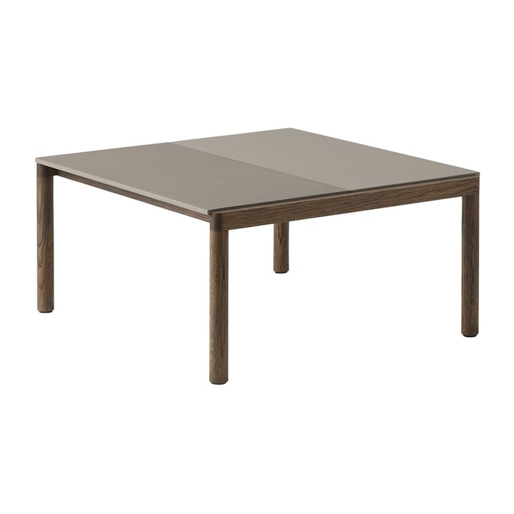 Couple 1 Plain sofabord 80x84x40 cm - Taupe/Dark oiled oak - Muuto