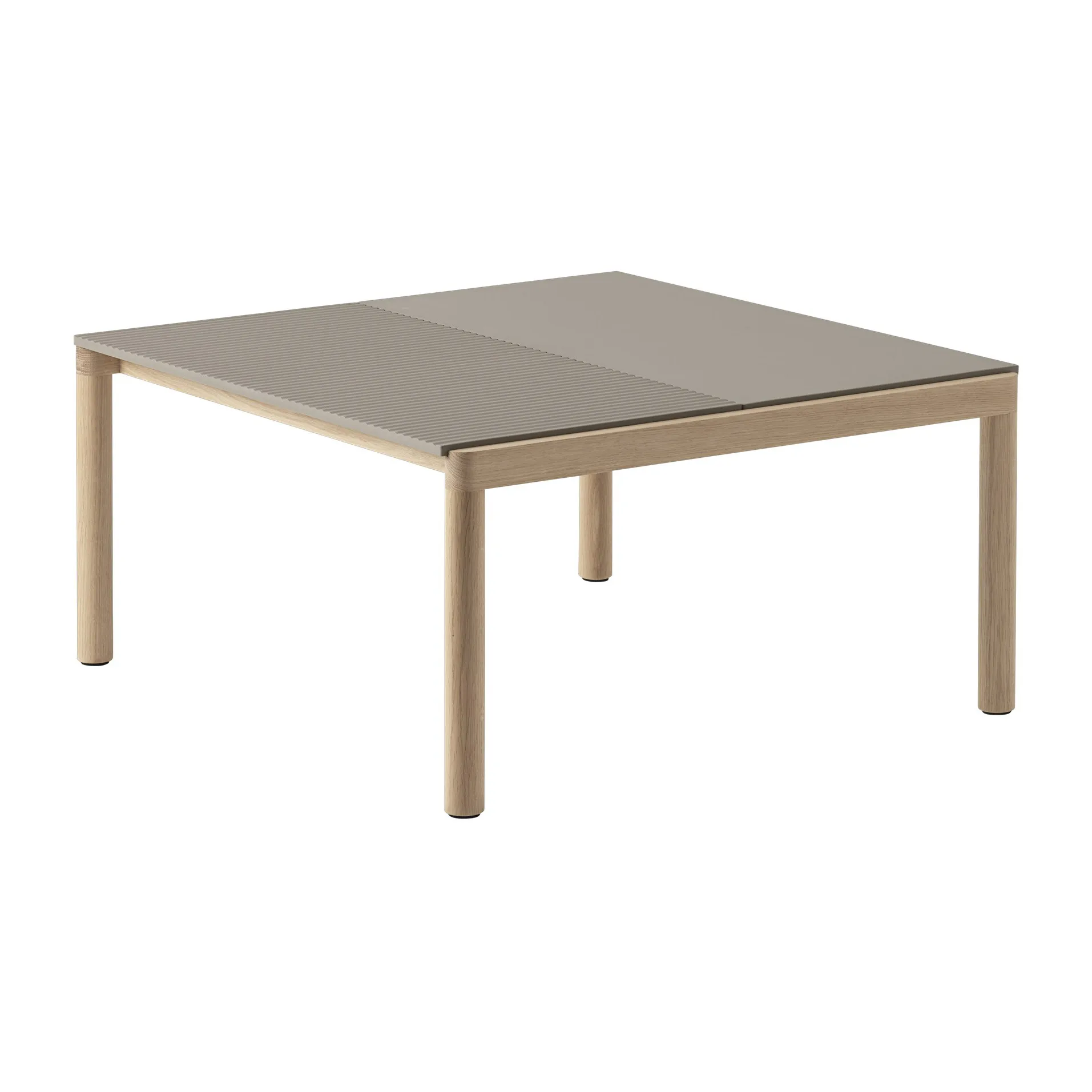 Couple 1 Plain sofabord 80x84x40 cm, Taupe/Oak Muuto
