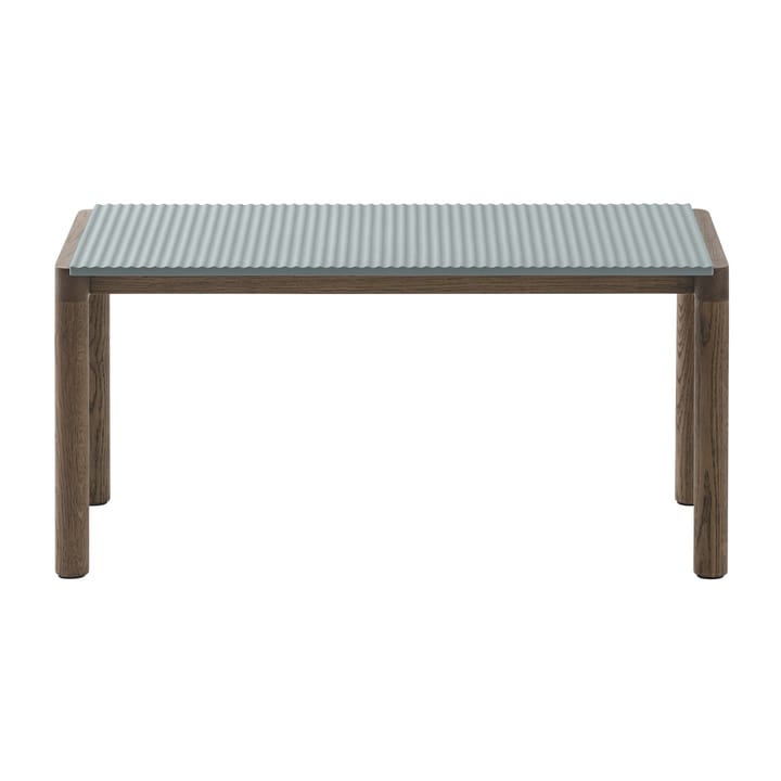 Couple 1 Wavy sofabord 40x84x40 cm - Pale blue/Dark oiled oak - Muuto