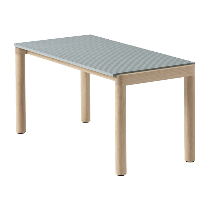 Couple 1 Wavy sofabord 40x84x40 cm - Pale blue/Oak - Muuto