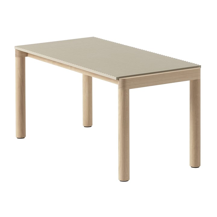 Couple 1 Wavy sofabord 40x84x40 cm - Sand/Oak - Muuto