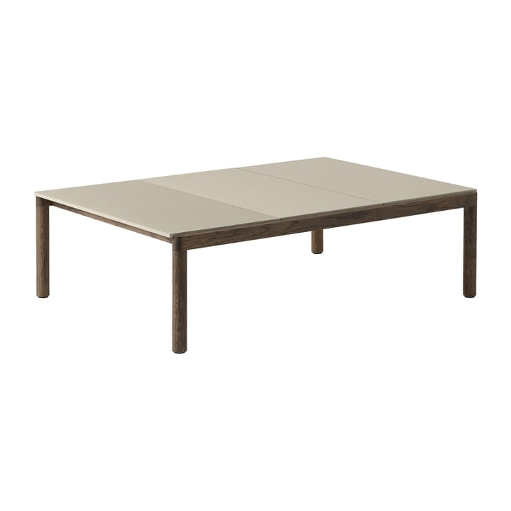 Couple 2 Plain sofabord 120x84x35 cm - Sand/Dark oiled oak - Muuto