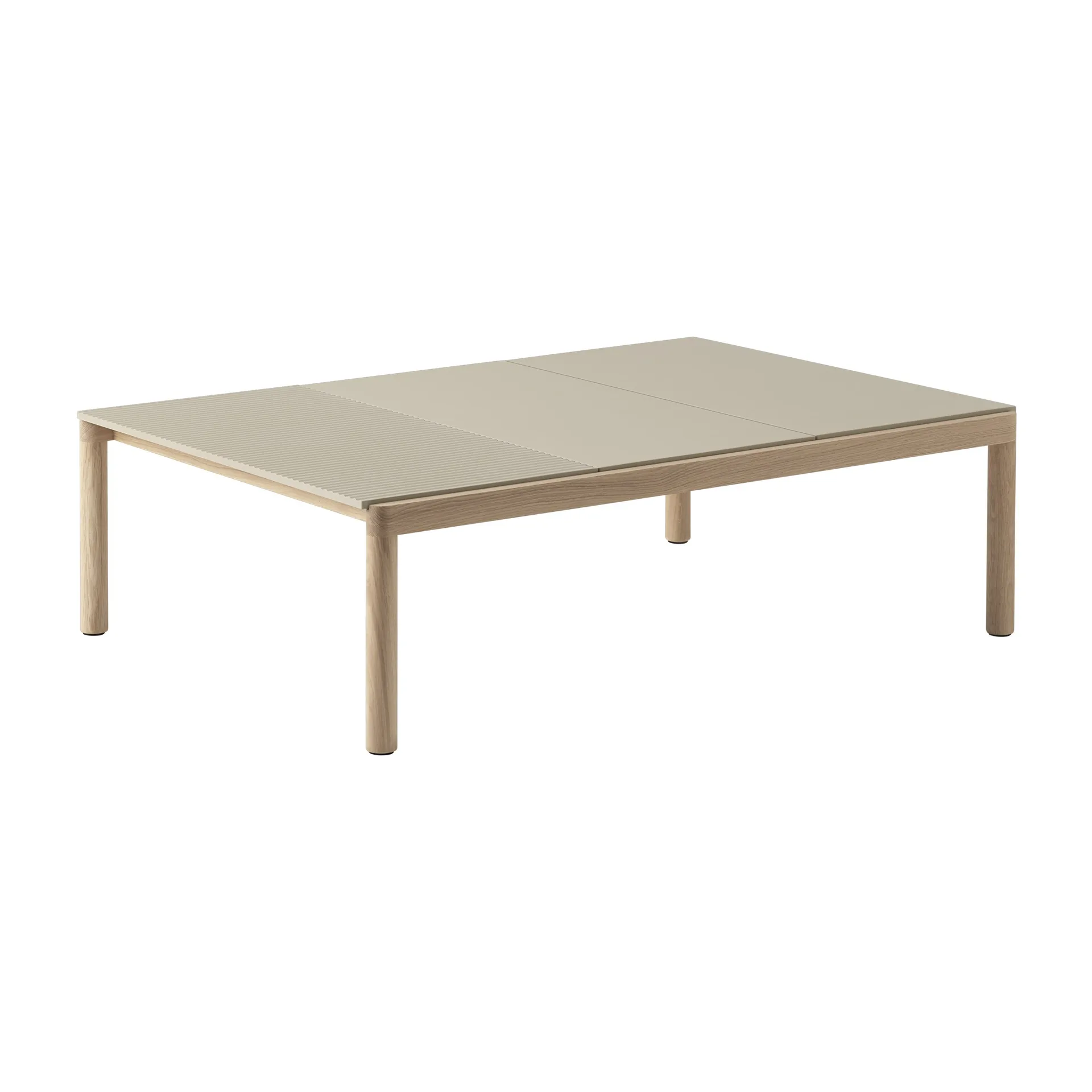 Couple 2 Plain sofabord 120x84x35 cm, Sand/Oak Muuto