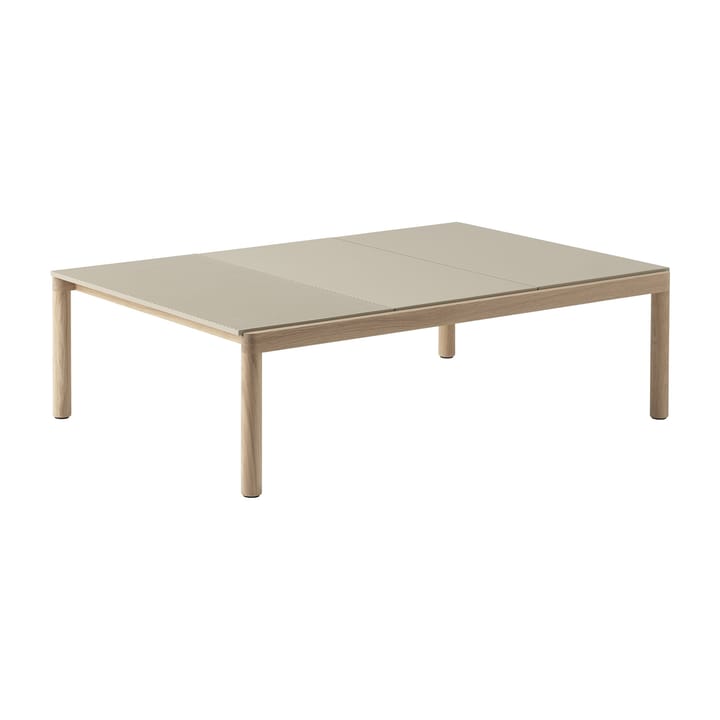 Couple 2 Plain sofabord 120x84x35 cm - Sand/Oak - Muuto