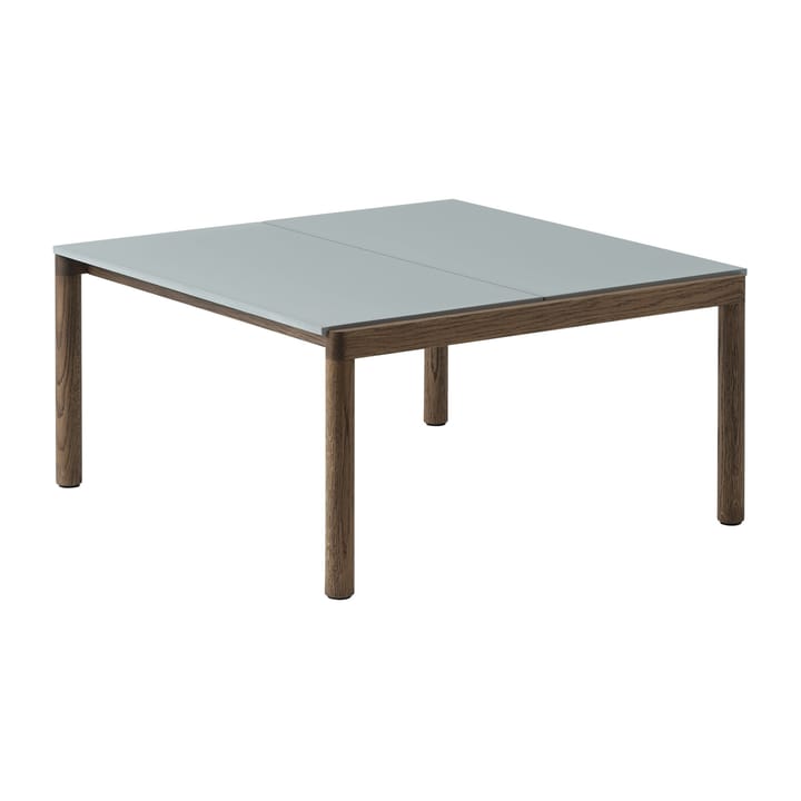 Couple 2 Plain sofabord 80x84x40 cm - Pale blue/Dark oiled oak - Muuto