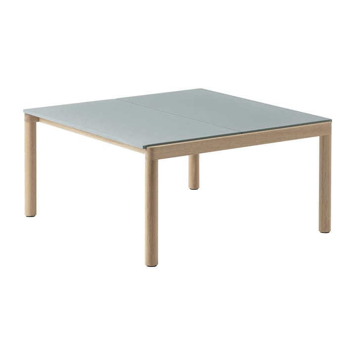 Couple 2 Plain sofabord 80x84x40 cm - Pale blue/Oak - Muuto